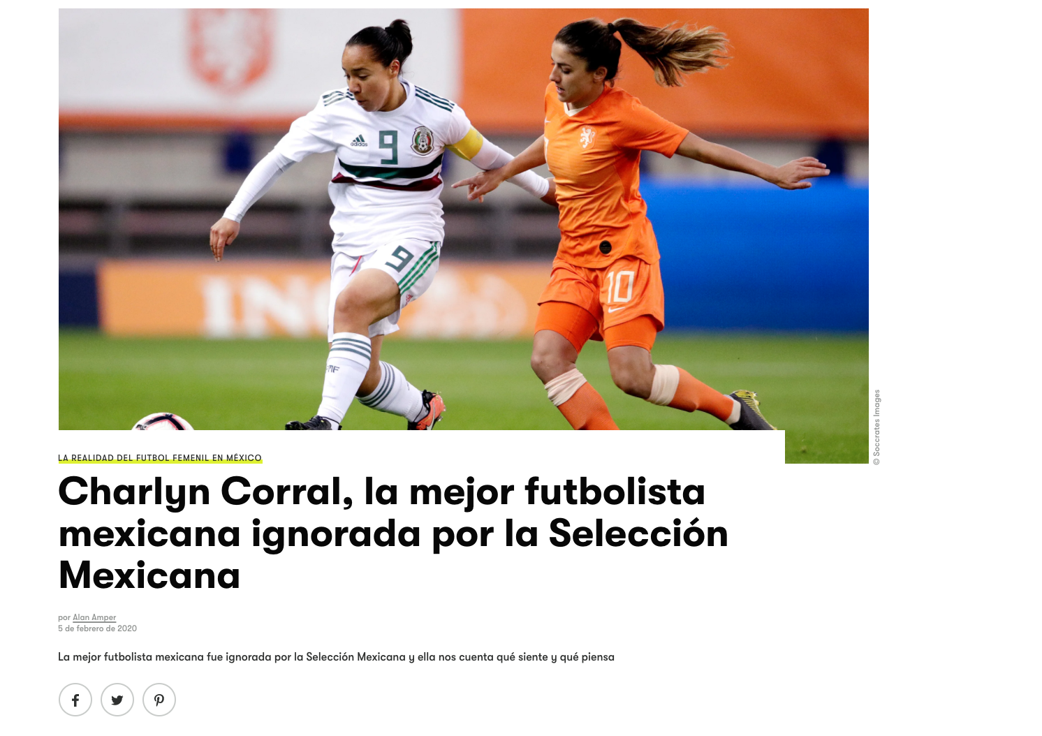 Charlyn Corral, la mejor futbolista mexicana ignorada por la Selección Mexicana